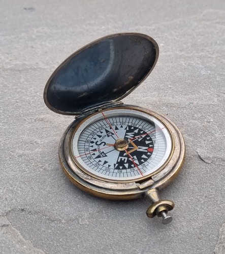 Antique military brass - military, compass