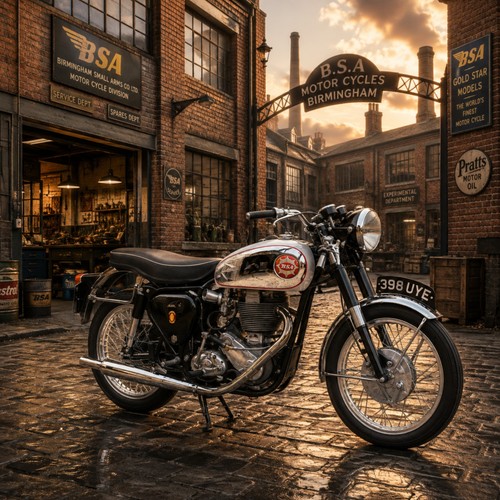 1950 bsa gold star - gold, classic