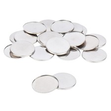 50pcs Stainless Steel Round Lace Edge Bezel Cups Cabochon Setting 25mm Tray