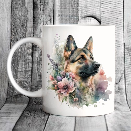 Pet dog mug watercolour - pet,