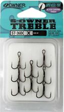 Owner Treble Hook ST36BC Freshwater Pike Stinger Rig Micro Barb Oval Eye Tackle