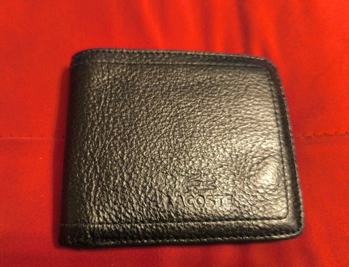 Lacoste bifold leather wallet - lacoste,
