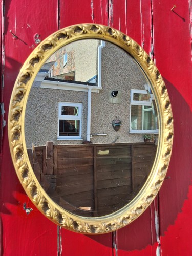 Vintage oval bevelled wall - vintage,