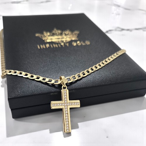 9ct gold vvs look centre - gold,