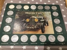 Near Complete Vintage SHELL Historic Cars Medal Coins Collection