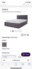 Citara Grey Double Ottoman Bed