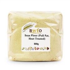 Soya Flour (Full Fat, Heat Treated) 500g | BWFO | Free UK Mainland P&P