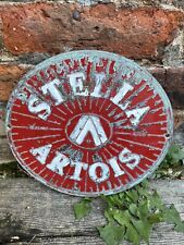 Vintage Brass STELLA ARTOIS LAGER BEER PUMP SIGN ADVERTISEMENT Pub Bar Mancave