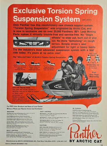 1968 vtg print panther by - ad,