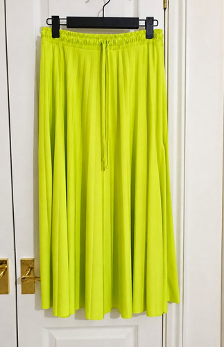 Next lime green floaty midi - next,