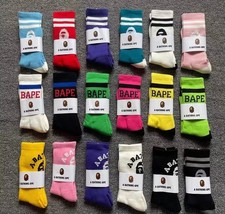 A Bathing Ape BAPE Sneaker Socks Men Women Unisex One Size Adult Multiple Colors
