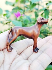 GX1404 - 20 Years Old 2" Hand Carved Boxwood Netsuke - Stunning Dog