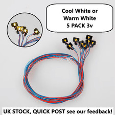 5 Pcs HO OO Prewired SMD Lamp Mini LED Light 3V Presoldered Railway Diarama