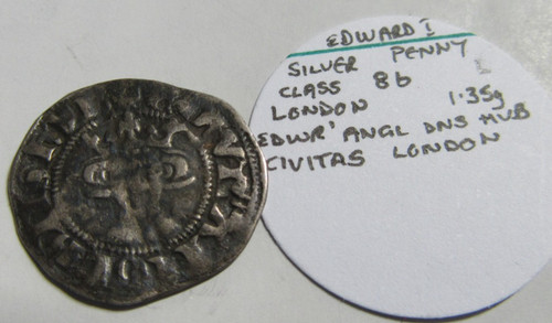 Edward hammered silver penny - edward,