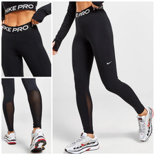 Nike Pro Girls Kids Juniors Leggings Activewear Gym Running Black XS-XL for Sale