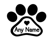 PERSONALISED PAW PRINT NAME