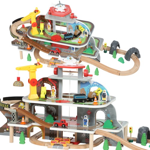 Aiyaplay wooden train - train, set,
