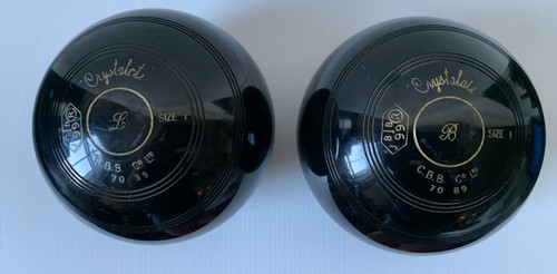 Size flat green lawn bowls - green,