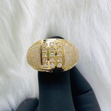 14K Yellow Gold Finish Men's