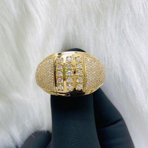 14k yellow gold finish - gold, men's