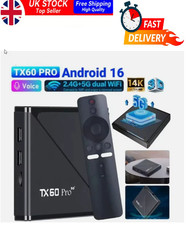 Android 16.0 Smart TV Box 16GB+256GB WIFI Media Stream Player 14K Quad Core HD
