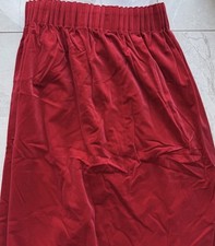 Single Blackout Vintage Claret Red Velvet Door Curtain Lined 64”Wide & 85”Long