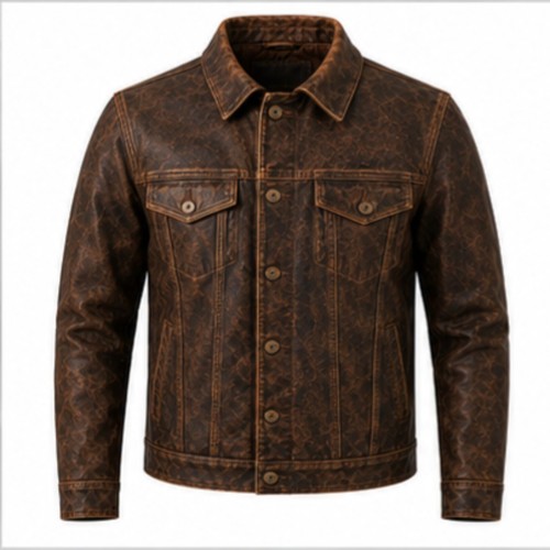Men waxed distressed brown - distressed,
