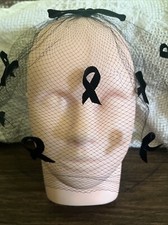 Women’s Black Funeral Hat