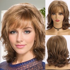 Short Curly Brown Wigs for