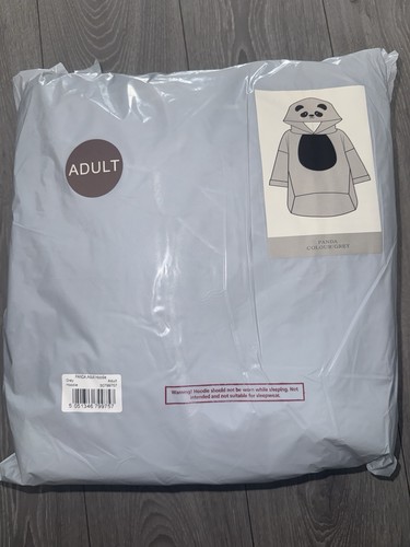 Grey adult panda - adult,