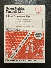 7.10.1989. Baker Perkins v Sandwell Borough, (FA Vase Prelim Round).