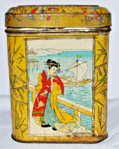 Antique french tea tin - tea, À