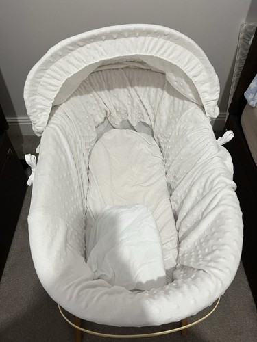 White hooded moses basket - moses,