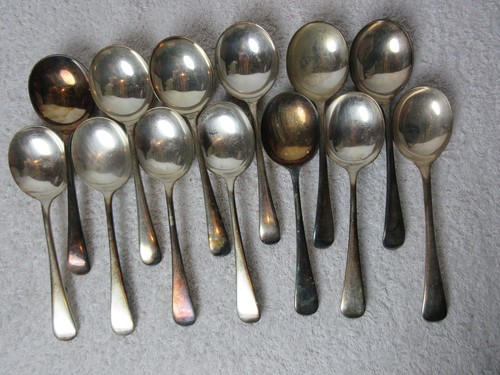 Epns soup spoons - 13,