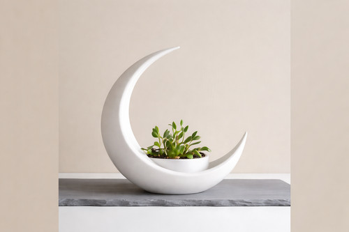Crescent moon plant - moon, pot