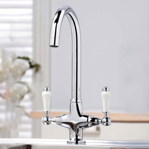 Twin lever traditional brass - lever,