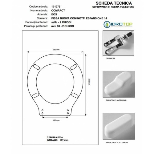 Compact white toilet - white,
