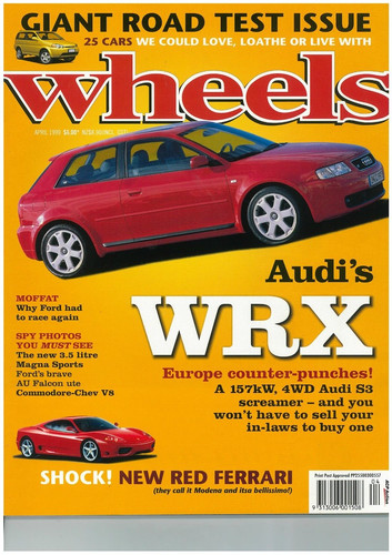 Wheels car magazine april 1999 - magazine,