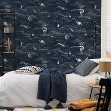 Blue Silver Space Wallpaper