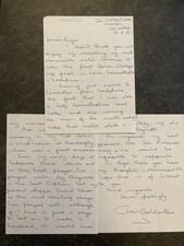 Cricket - handwritten letter signed by Chris Balderstone Leicestershire
