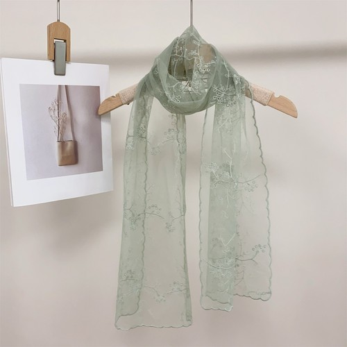 Women embroidered neck scarf - women,