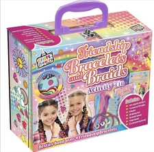 Bookoli - Friendship Bracelets and Braids Tin Activity Case - Crafts Kits for K