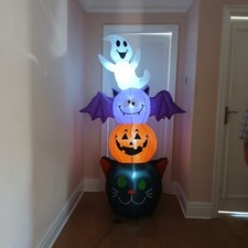 1.8m Inflatable Halloween Light Up LED Characters Ghost, Spider, Pumpkin and Cat