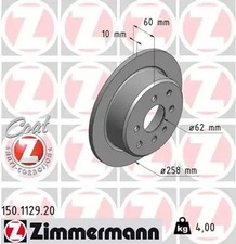 2x Brake disc solid 150.1129.20 ZIMMERMANN for BMW 3 3 Touring 3 Convertible