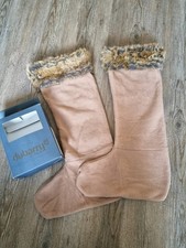 Dubarry Womens Wellington Boot Liners Socks Faux Fur Tan Brown UK 6-9