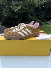 ADIDAS x GUCCI gazelle GG monogram sneakers uk 8