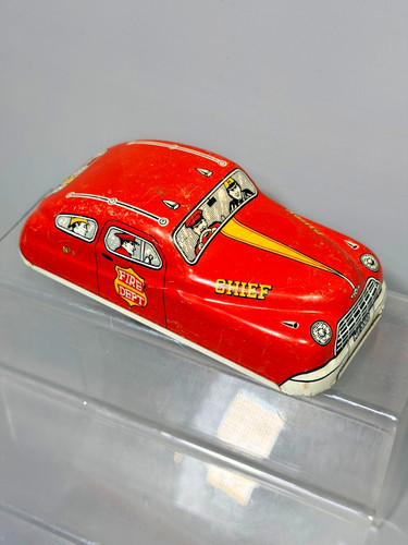 Mettoy fire chief tinplate - chief,