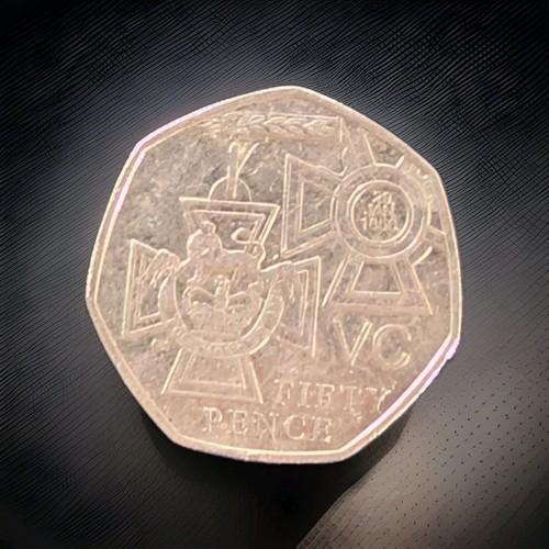 Fifty pence coin - pence,