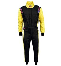 STR Club V2 Race Suit Triple Layer FIA Approved 8856-2018 Black/Gold