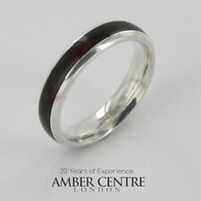 HANDMADE ITALIAN DESIGN Inlaid BALTIC AMBER RING 925 SILVER-WR346 RRP£90!!!